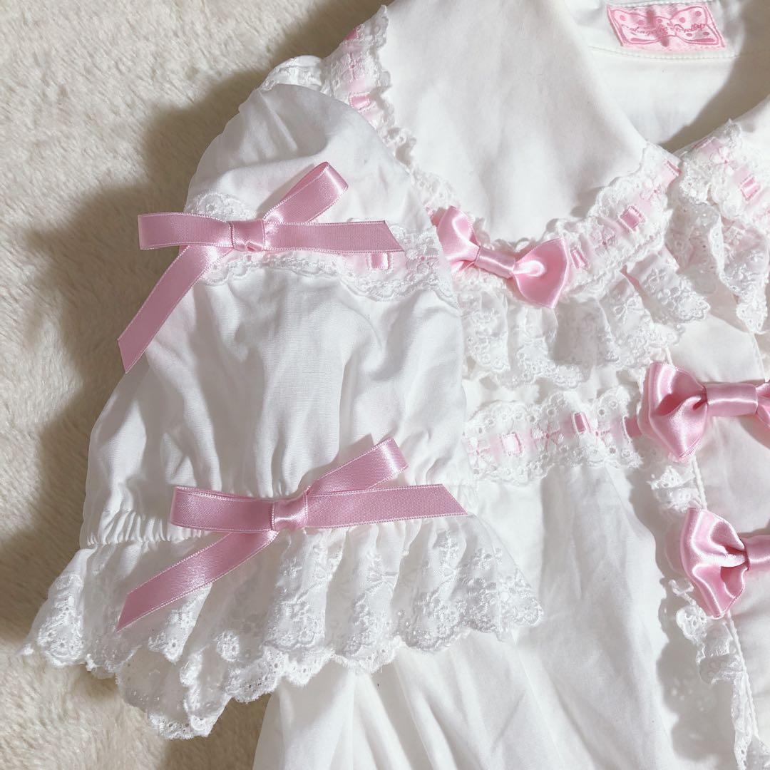 Angelic Pretty♡半袖ブラウス♡白×ピンクリボン