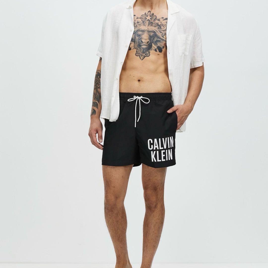カルバンクライン 水着 メンズ スイムショーツ ハーフパンツ ブラック ロゴ M