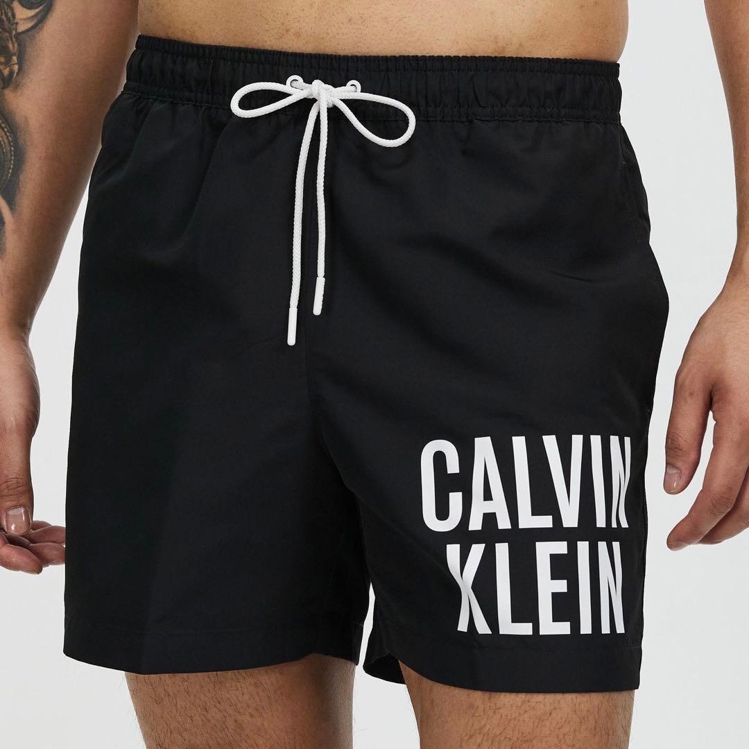 カルバンクライン 水着 メンズ スイムショーツ ハーフパンツ ブラック ロゴ M
