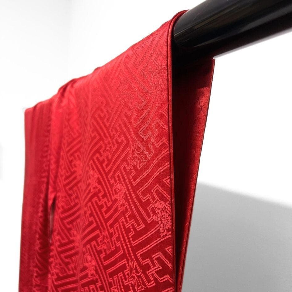 金駒刺繍　絞り　香箱　水引　楓　振袖　着物　012a p