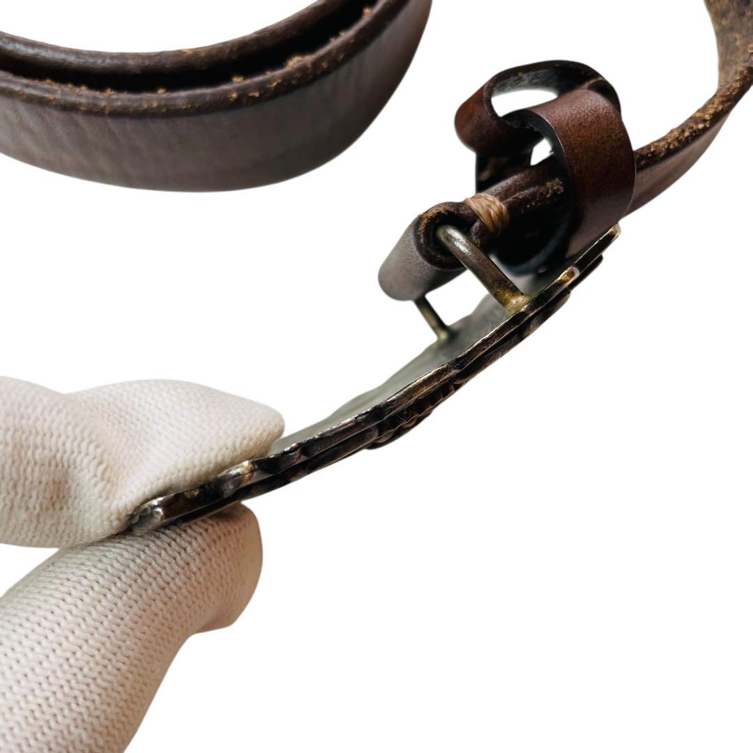 ポロラルフローレン インディアン ターコイズ レザーベルト ビンテージ