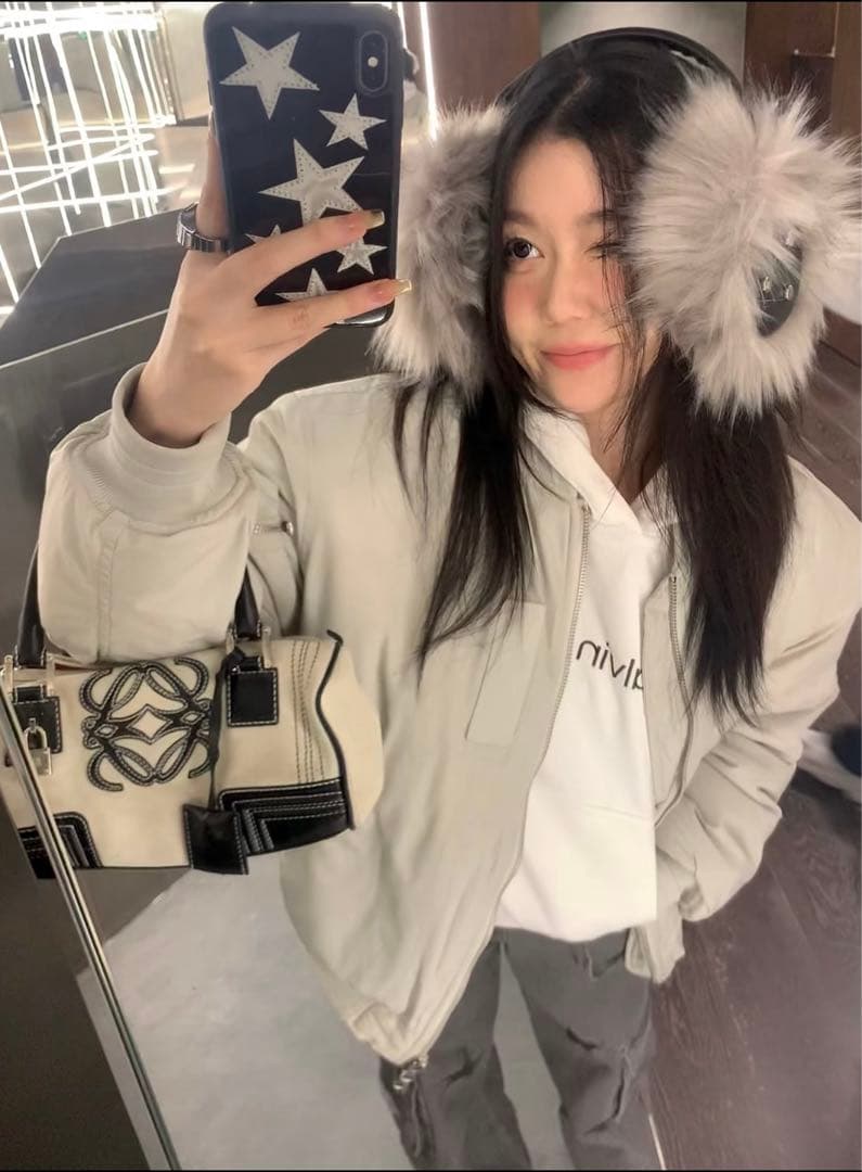 即購可　完売FUZZYKON 灰色　y2kファーイヤーマフ　耳当て