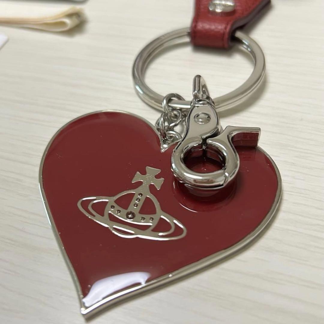 Vivienne Westwoodハートチャーム キーリング 赤