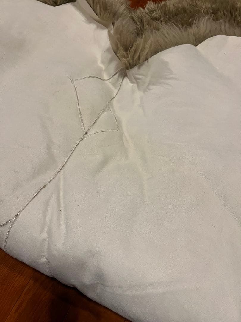 リアルムートンラグ　羊毛シープスキン　長毛 特大サイズ