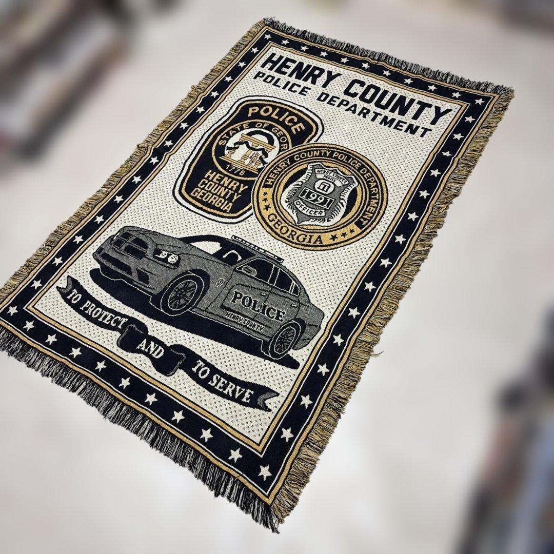 警察　ダッジ　マルチカバー　ソファカバー　ヴィンテージラグ　175x115