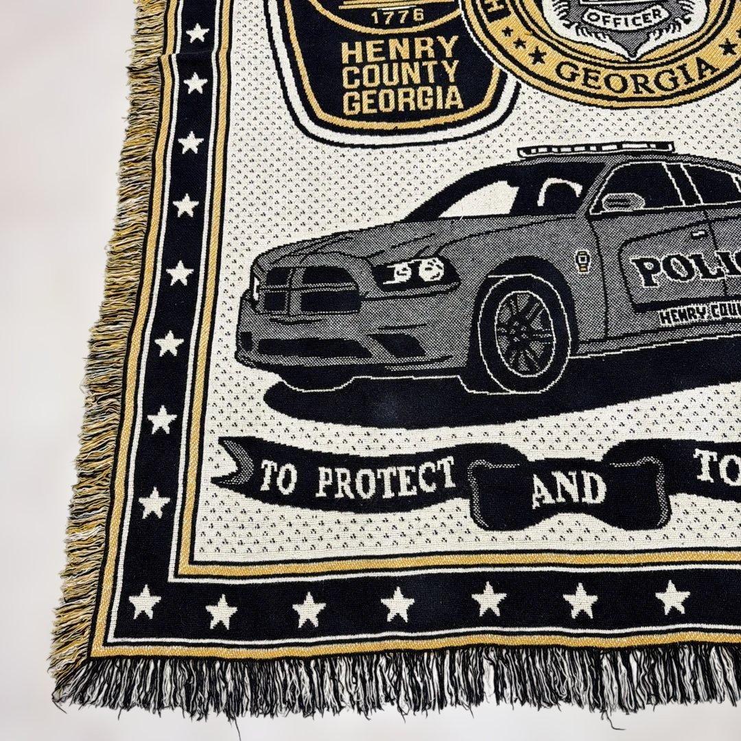 警察　ダッジ　マルチカバー　ソファカバー　ヴィンテージラグ　175x115