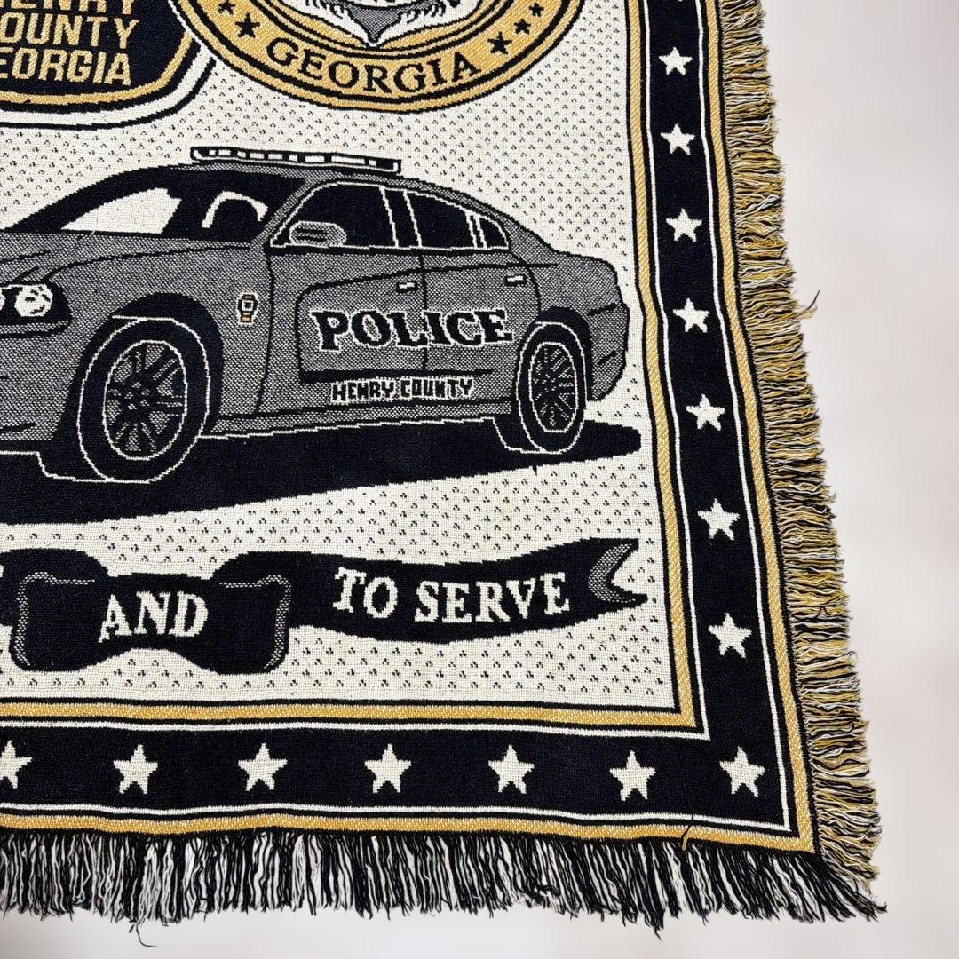 警察　ダッジ　マルチカバー　ソファカバー　ヴィンテージラグ　175x115