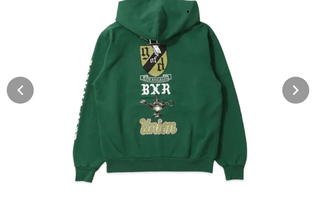 トップス UNION x Born x Raised Hoodie Green XL
