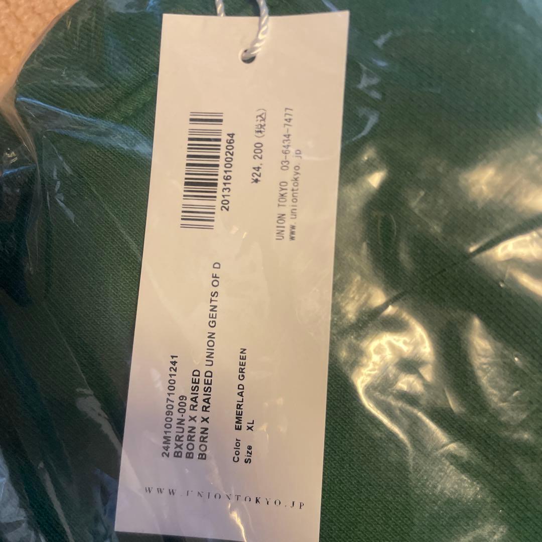 トップス UNION x Born x Raised Hoodie Green XL