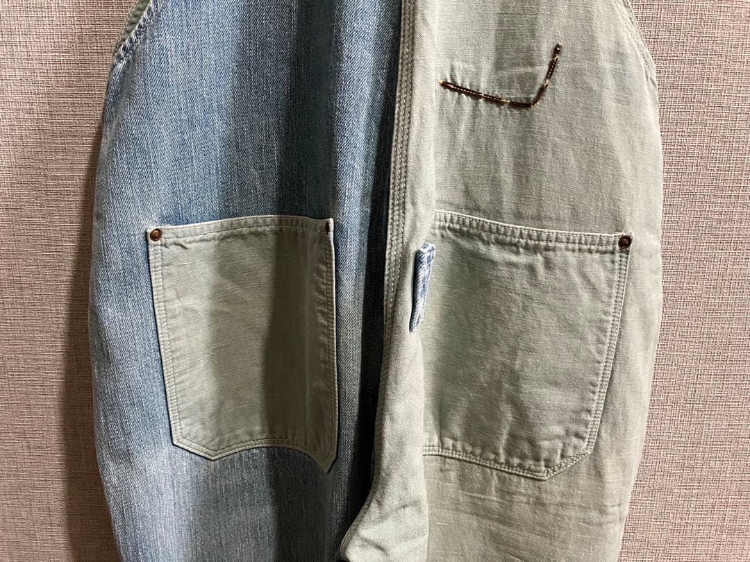 KAPITALライトブルーデニムオーバーオール（値下げ交渉はお断りしております）