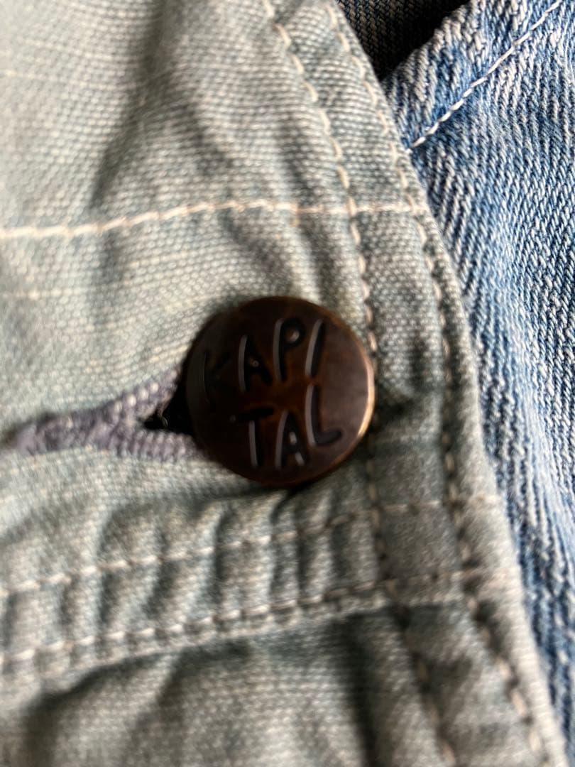 KAPITALライトブルーデニムオーバーオール（値下げ交渉はお断りしております）