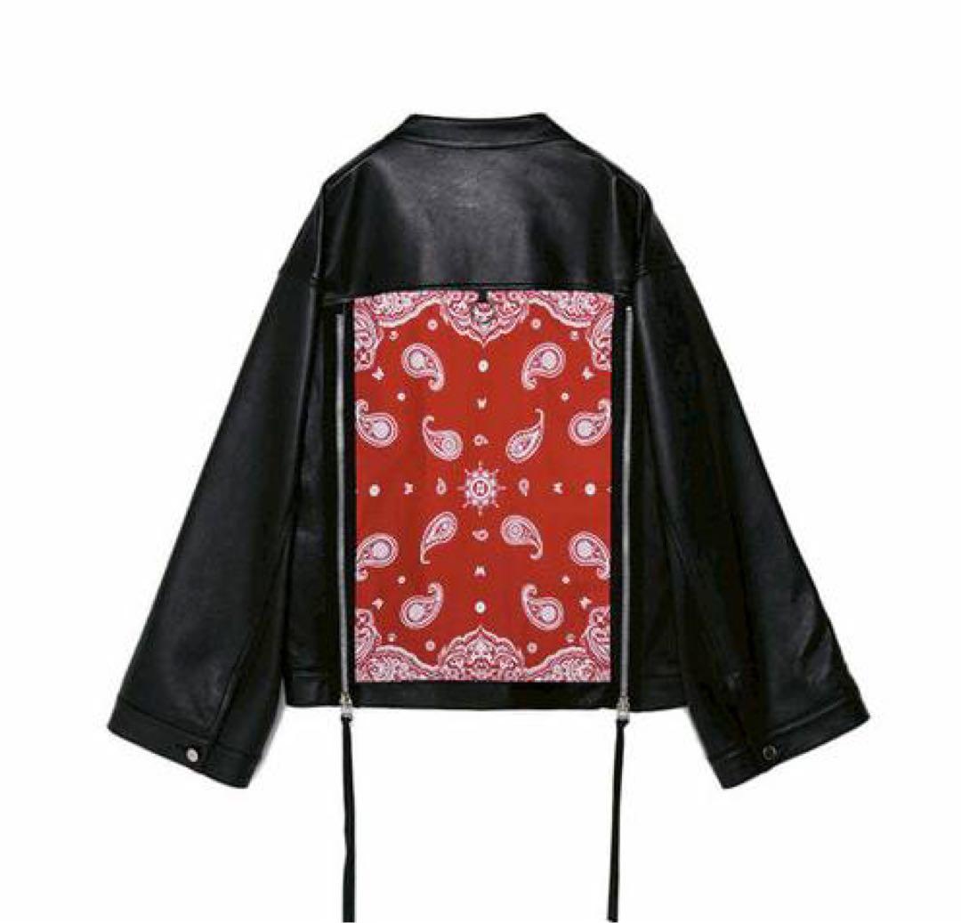 MEOW BY MINA ライダース　バンダナジャケット　レザージャケット