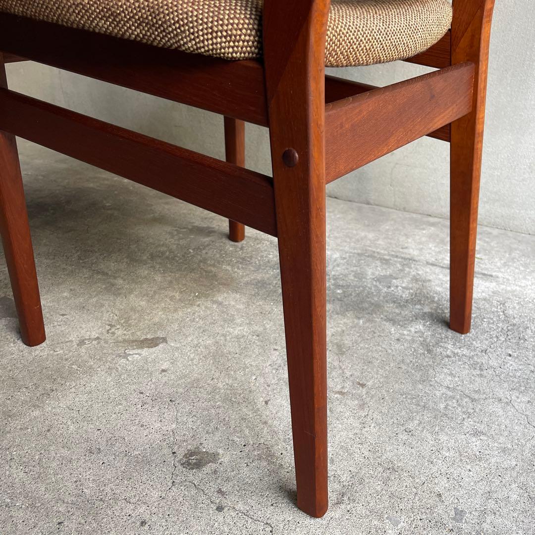 北欧デンマーク　チーク ハイバックチェア オールドヴィンテージ