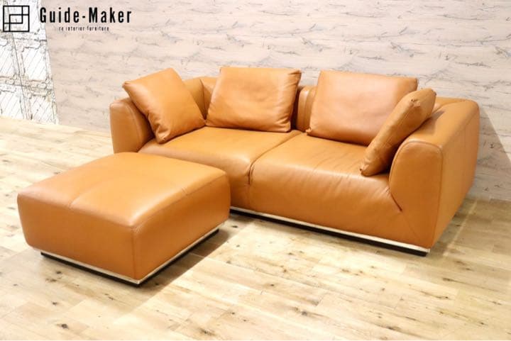 GMFK334○イタリア製 最高級 総本革 3人掛けソファ トリプルソファ オッ