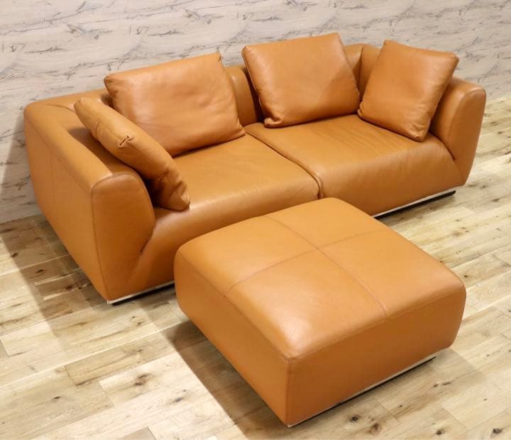 GMFK334○イタリア製 最高級 総本革 3人掛けソファ トリプルソファ オッ