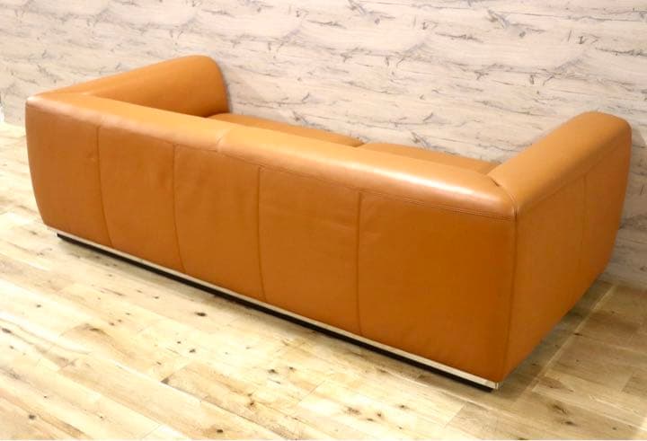 GMFK334○イタリア製 最高級 総本革 3人掛けソファ トリプルソファ オッ