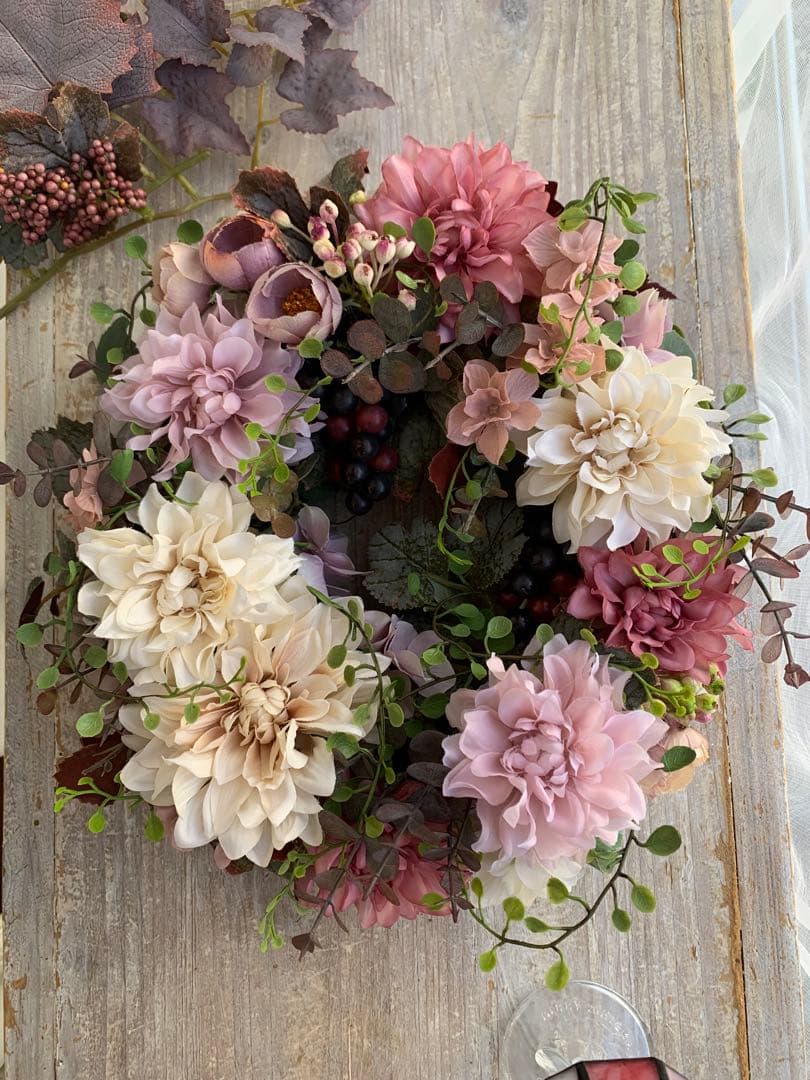 アーティフィシャル♡ ぶどうのオーバルリース