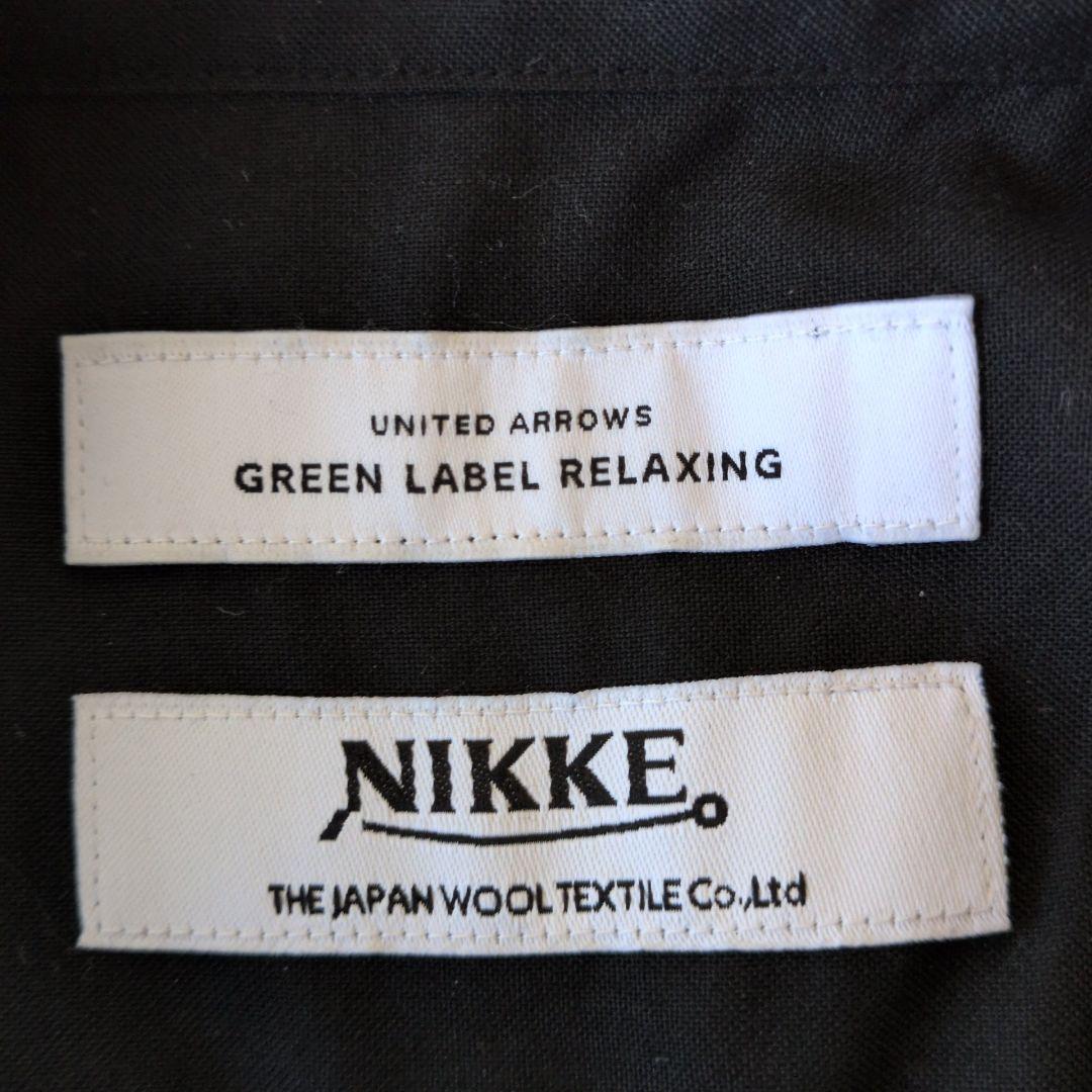 ✨完売品✨NIKKE生地★ブラック★無地★シャツ★長袖★ウール★M★アローズ