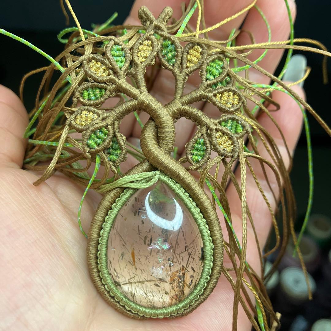 マクラメ手作りネックレス （生命の樹）