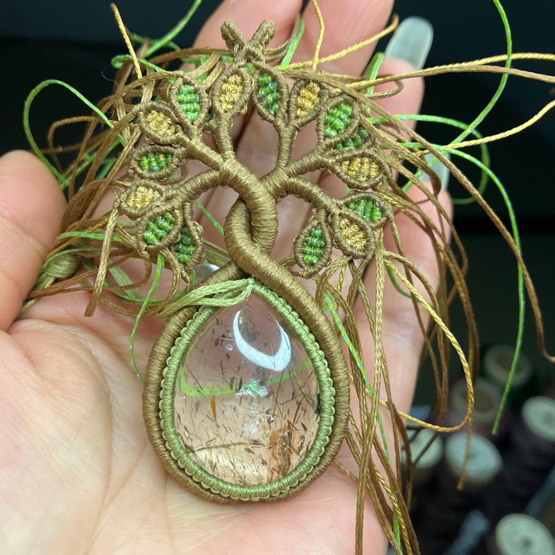 マクラメ手作りネックレス （生命の樹）