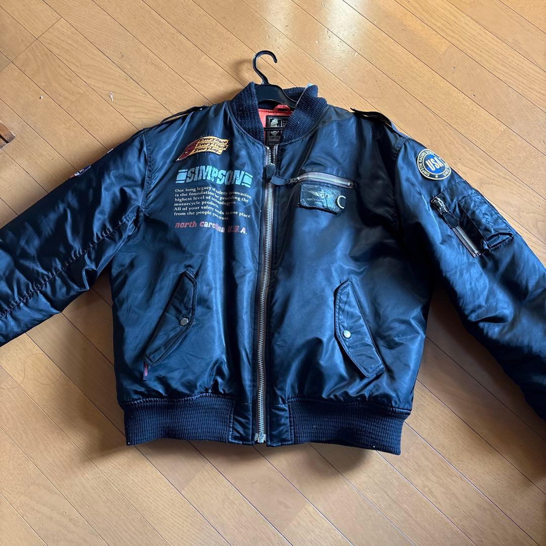 SIMSPON MA-1ジャケット 3L ブラック