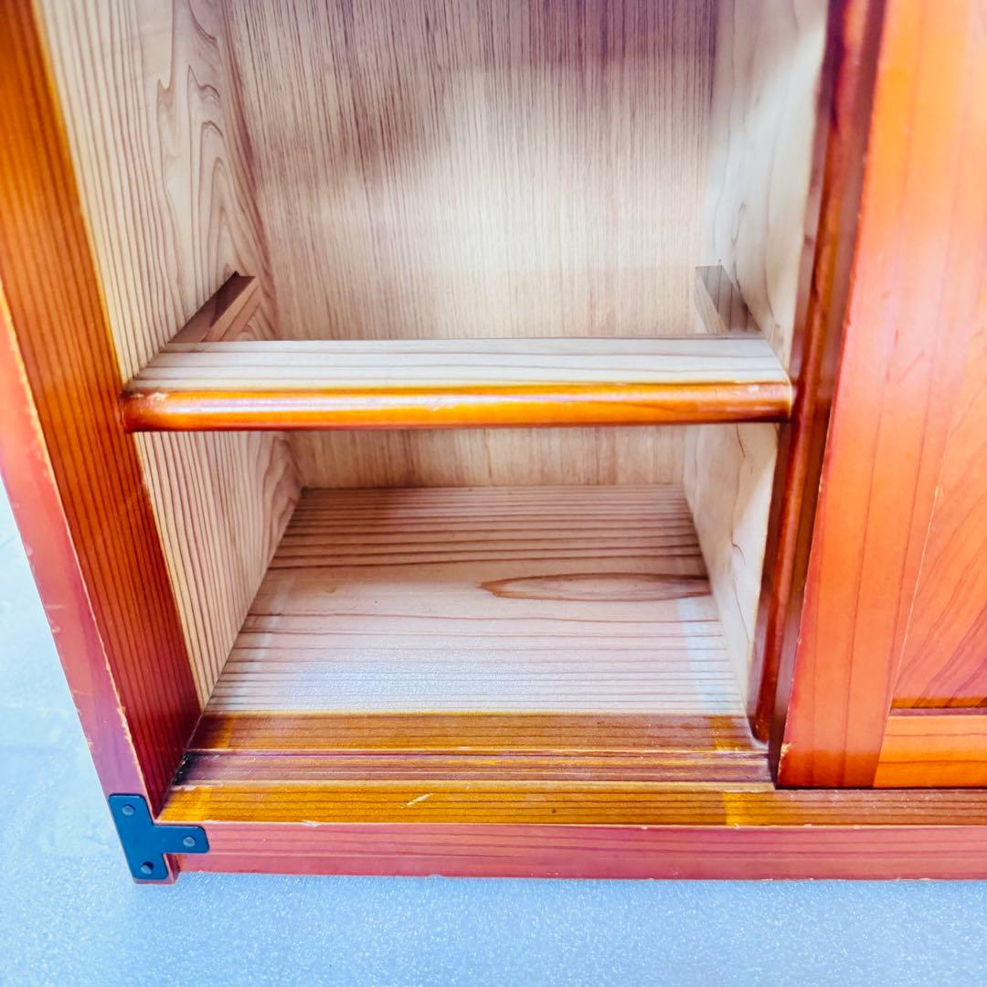 美品 天然木 小箪笥 3段 卓上収納 内装・縁起の良い赤 時代家具 アンティーク