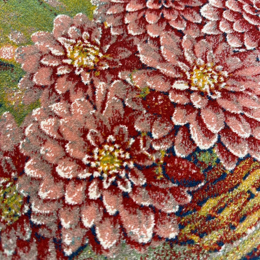 【新品未使用】絵画風絨毯　カーペット　玄関用　植物　玄関　廊下　絵画　イラン