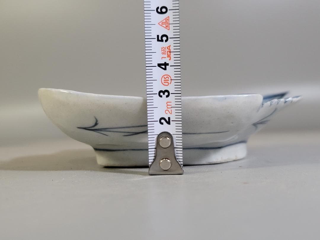 古美術 古九谷 染付 鳥型 皿 五客