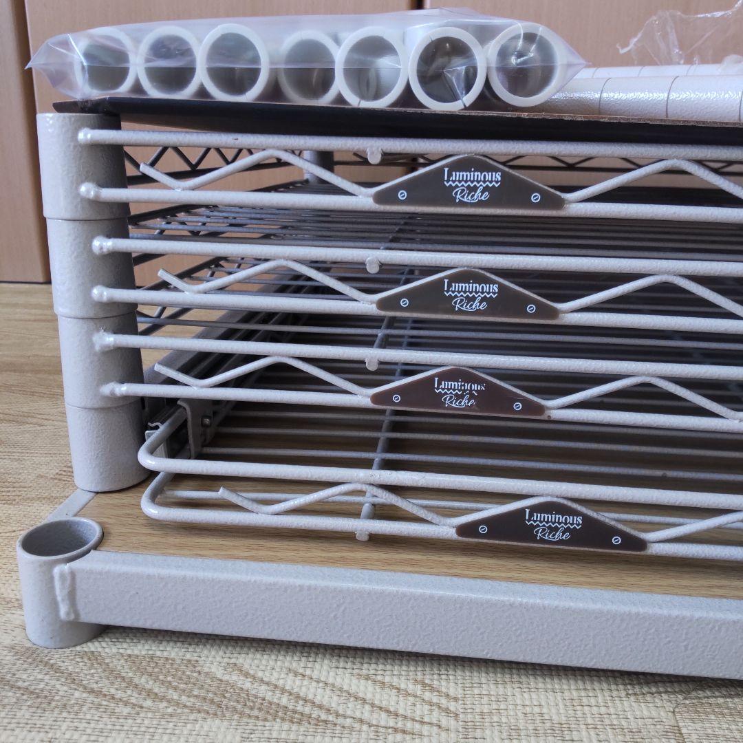 Luminous スチールラック 組み立て式5段 　ベージュ