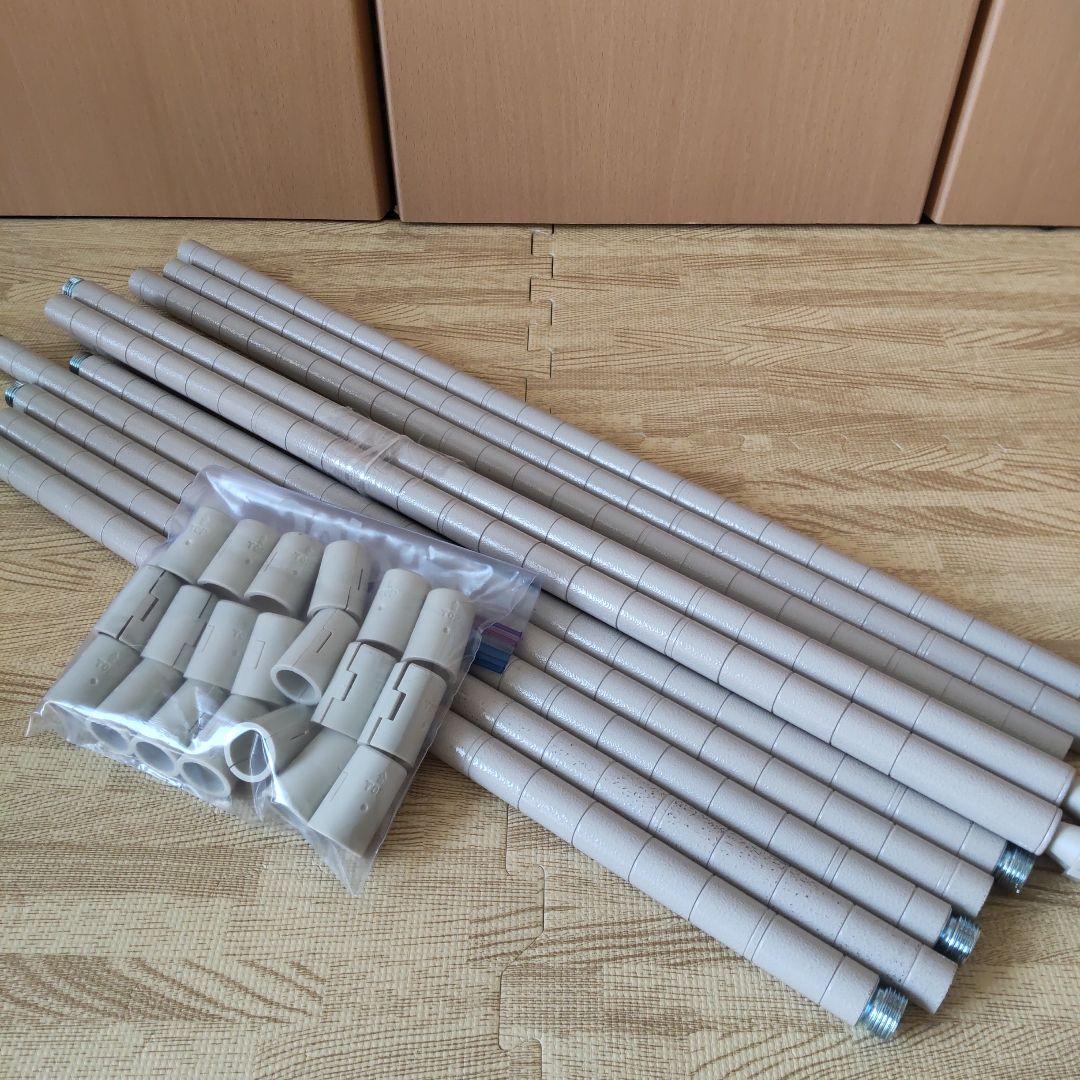 Luminous スチールラック 組み立て式5段 　ベージュ