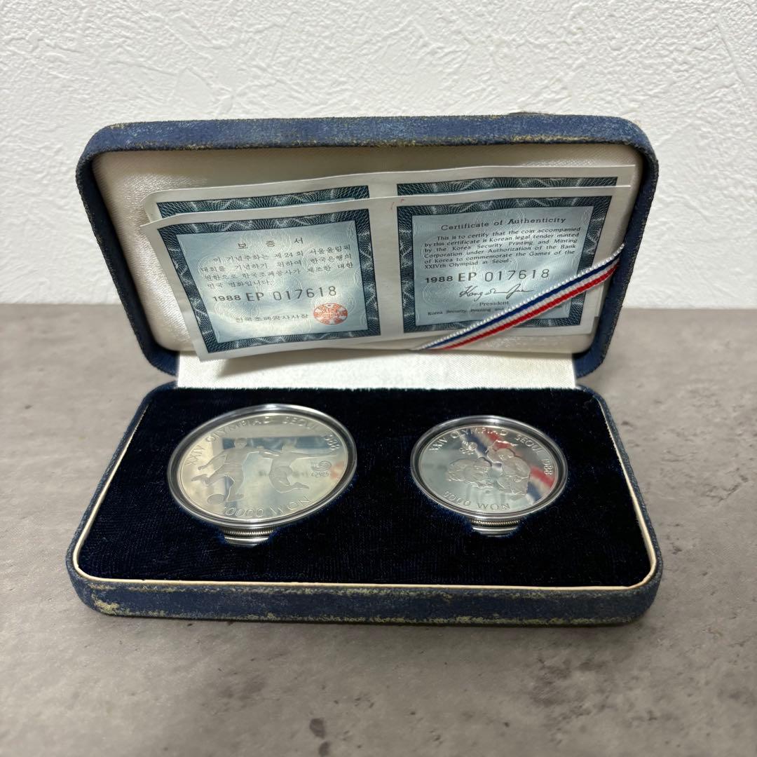 1988年 ソウルオリンピック　銀　記念メダル　10000ウォン　5000ウォン