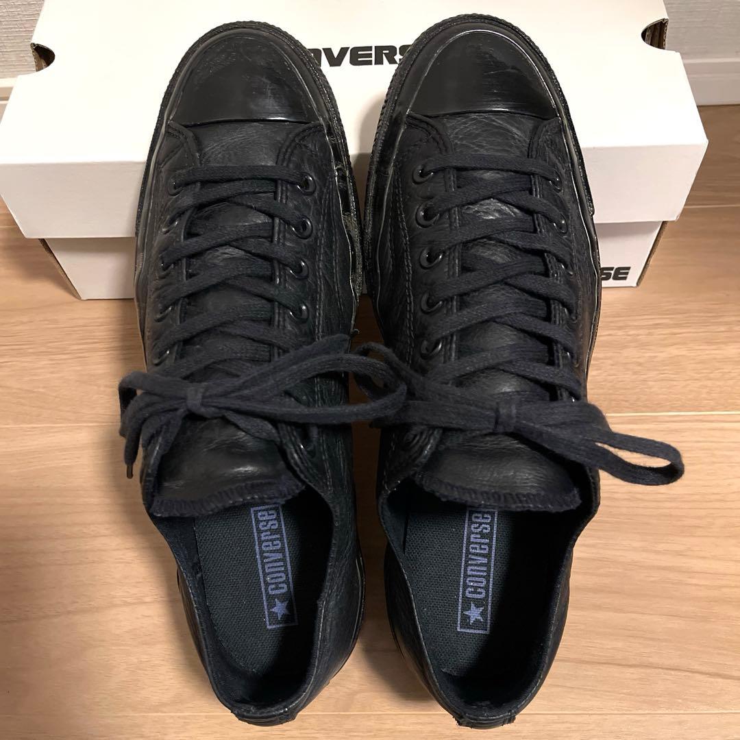 【良品】コンバース CT70 LEATHER BLACK LOW ブラック 28
