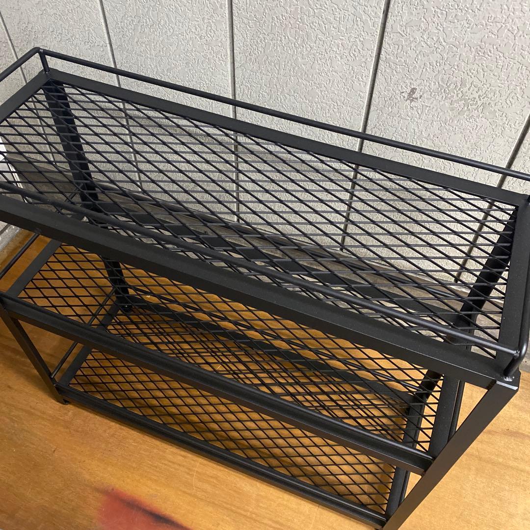 ハンドメイド 植物棚 シェルフ 3段 エキスパンドメタル