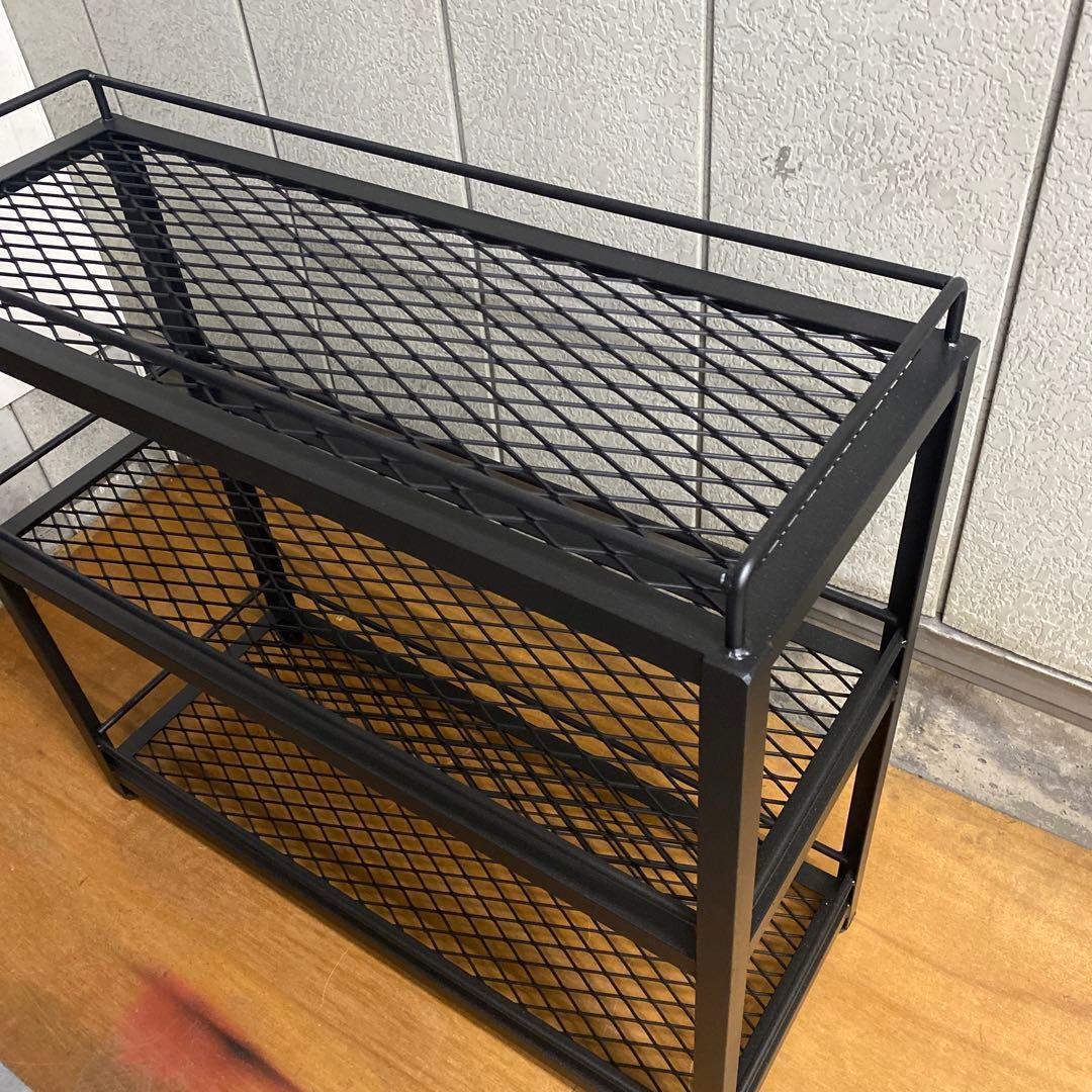 ハンドメイド 植物棚 シェルフ 3段 エキスパンドメタル