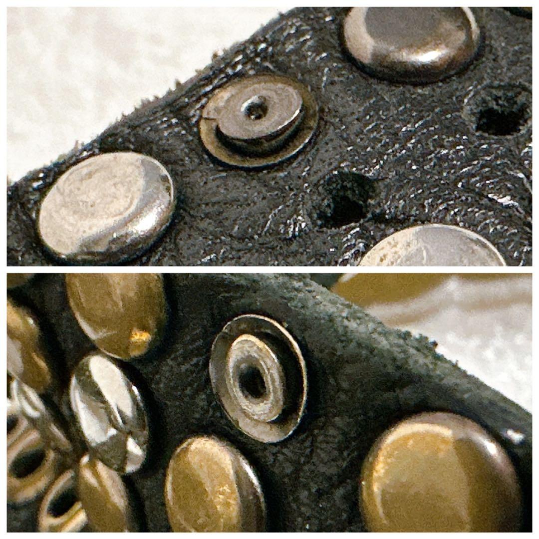 希少 ジャマンピュエッシュ トートバッグ オールレザー スタッズ ブラック A4