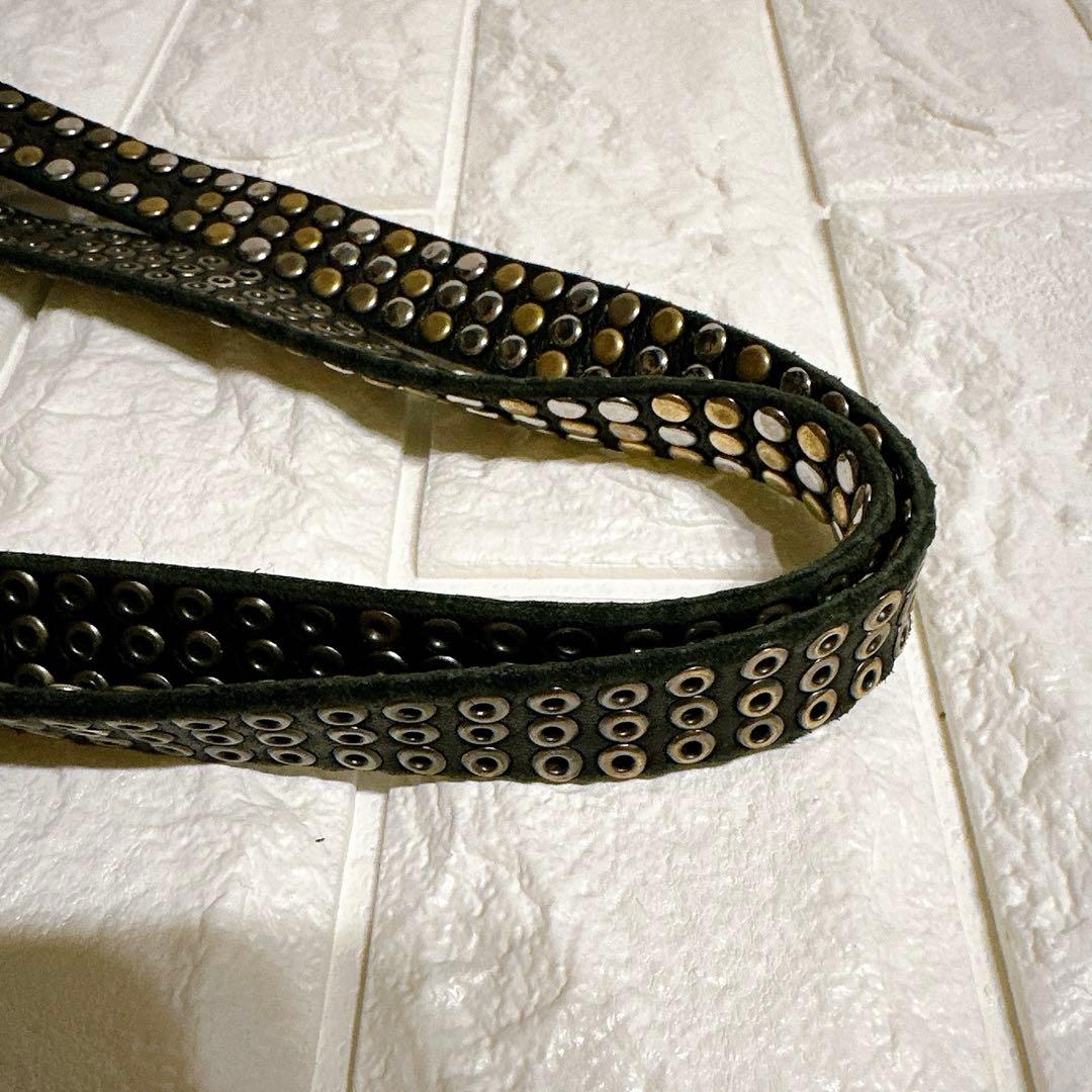 希少 ジャマンピュエッシュ トートバッグ オールレザー スタッズ ブラック A4