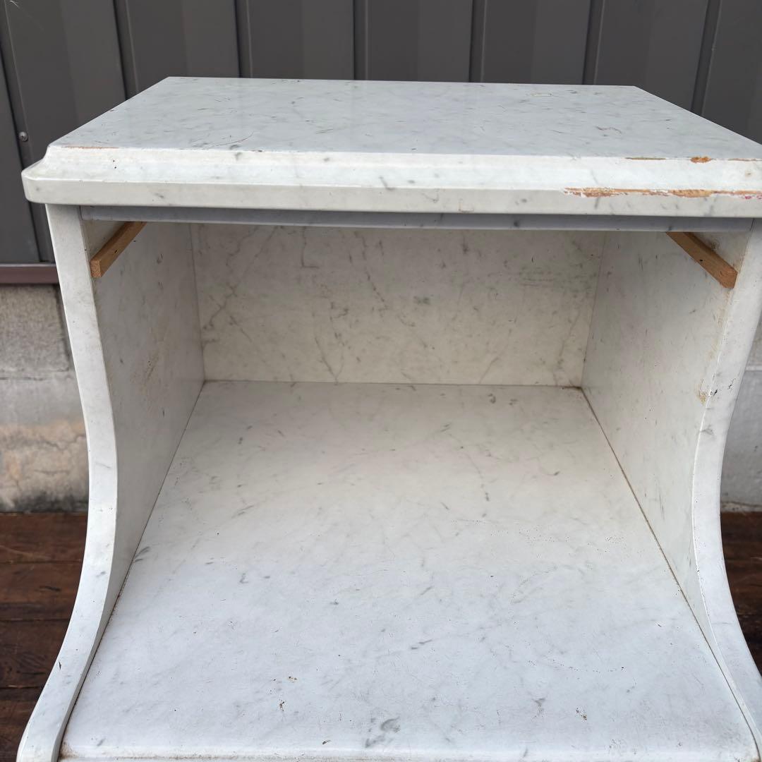 C1北欧レトロ カリモク家具 木製ドレッサーテーブル 収納椅子付きサイドテーブル