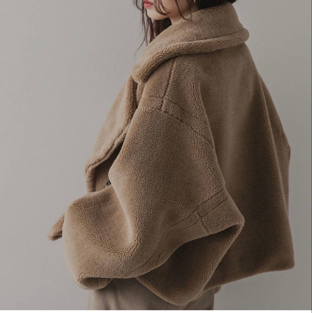 Mint❤︎latte  rectangle テディベアショートコート