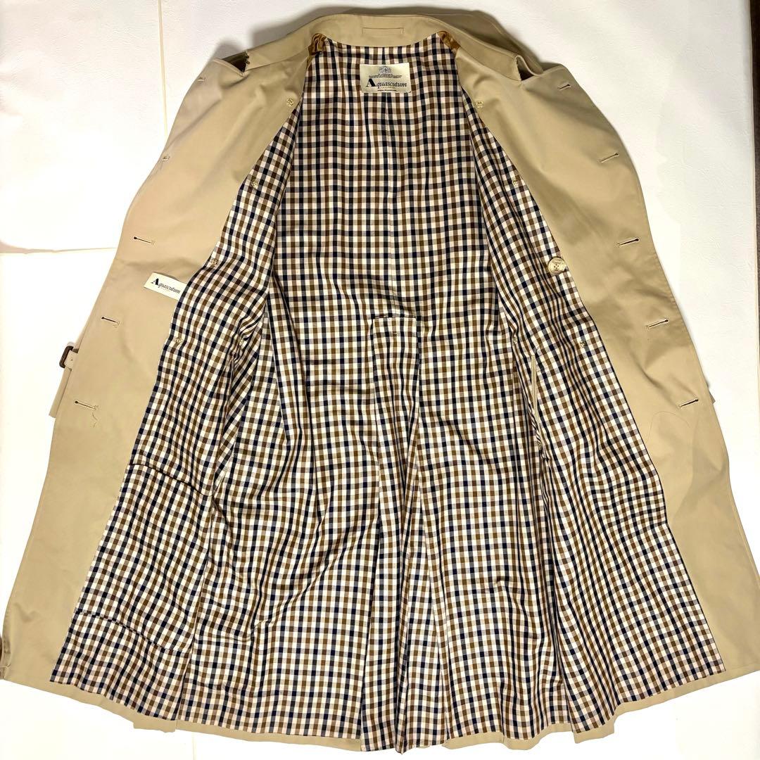 アクアスキュータム 英製 トレンチコート ロング丈 ベージュ XLオーバーサイズ