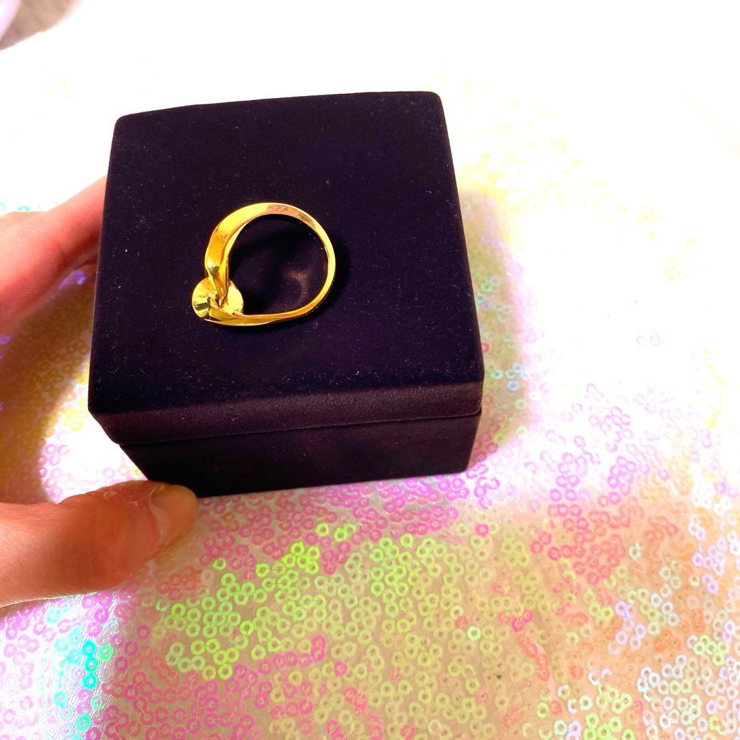美品　サンローラン　ゴールドリング　11から12号