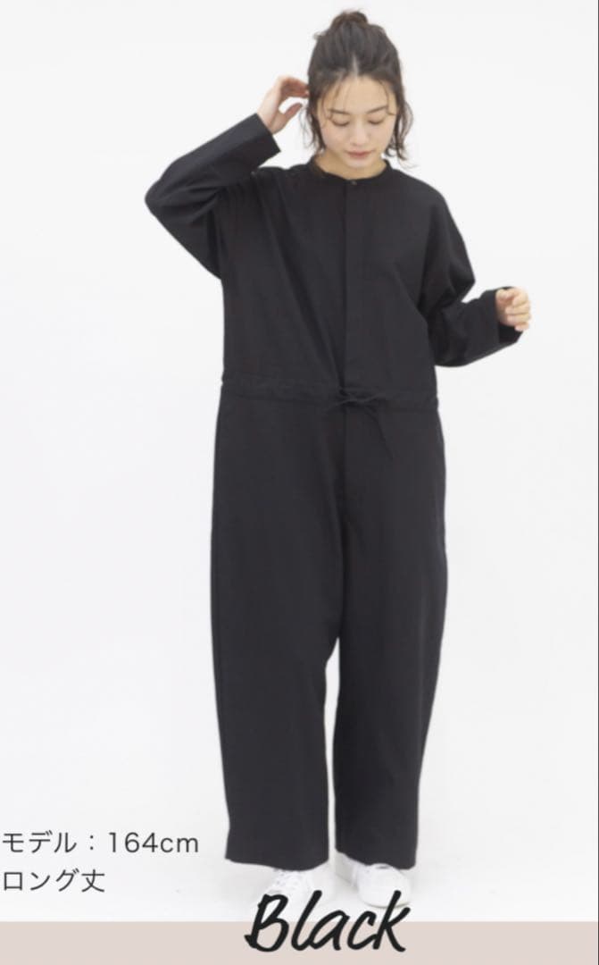 TUTIE. rico コラボ 黒 オールインワン ショート丈 低身長サロペット