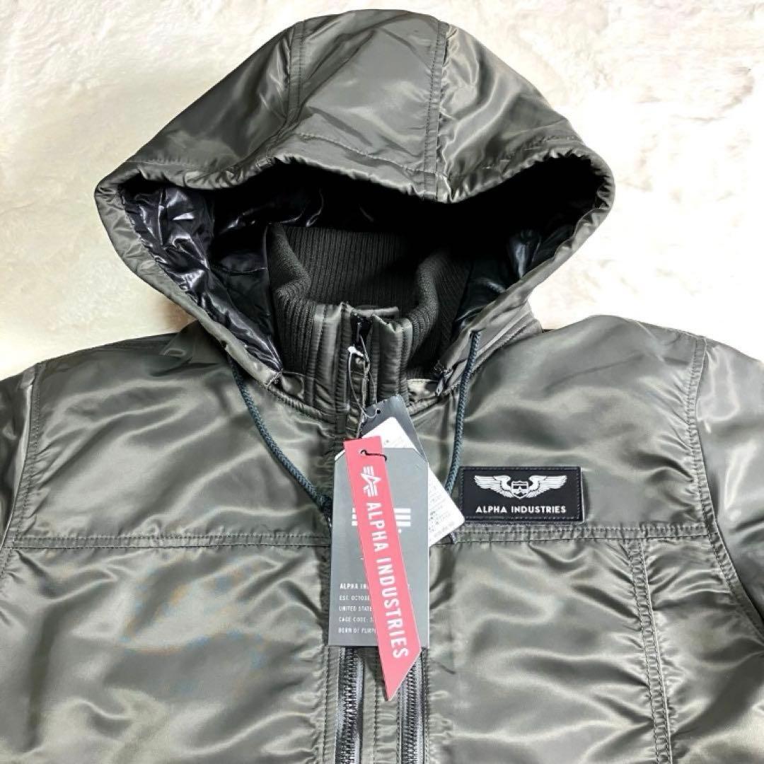 未使用XL✨アルファインダストリーズ✨MA-1 フライトジャケット　中綿　フード