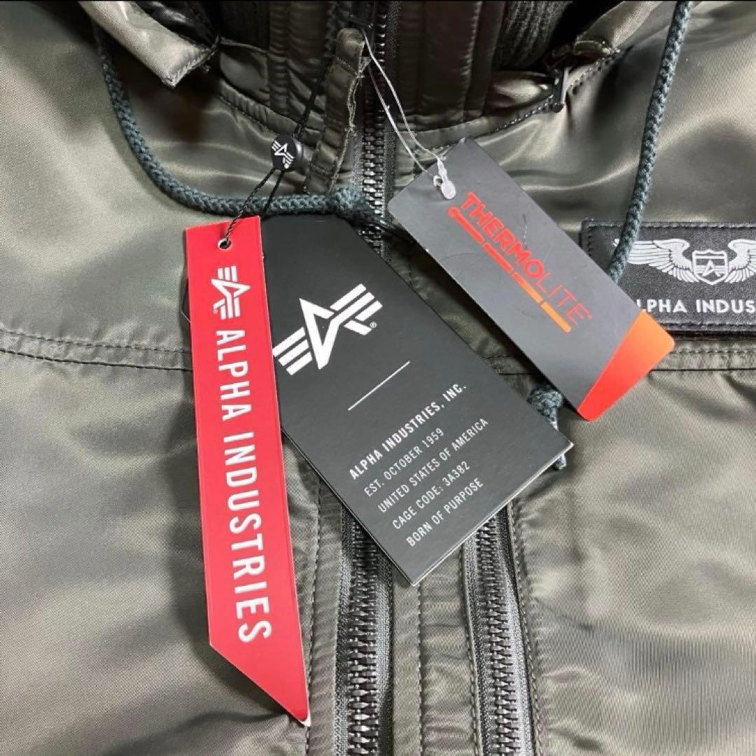 未使用XL✨アルファインダストリーズ✨MA-1 フライトジャケット　中綿　フード