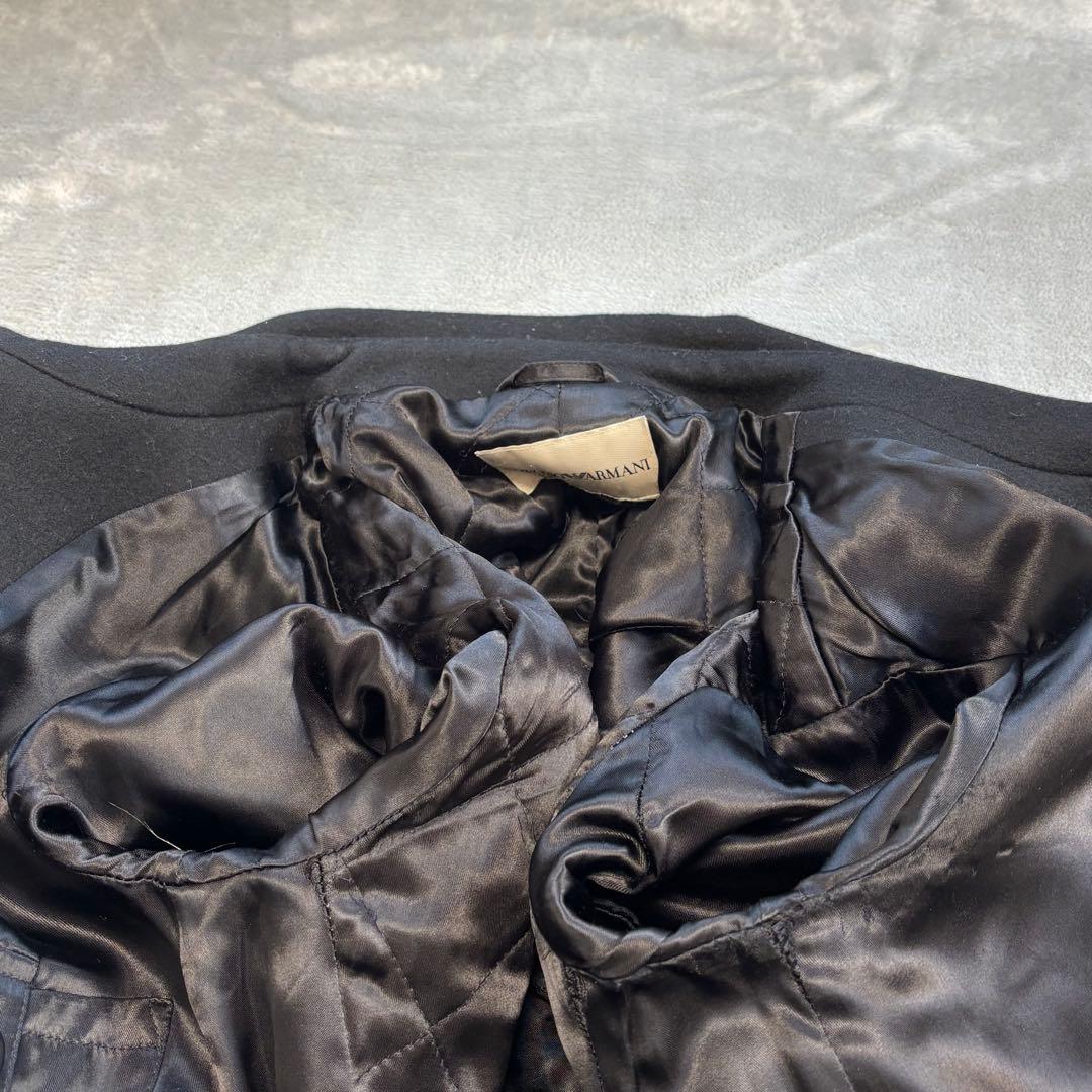 美品✨EMPORIO ARMANI ロングコート 黒 キルティング 着丈約95㎝