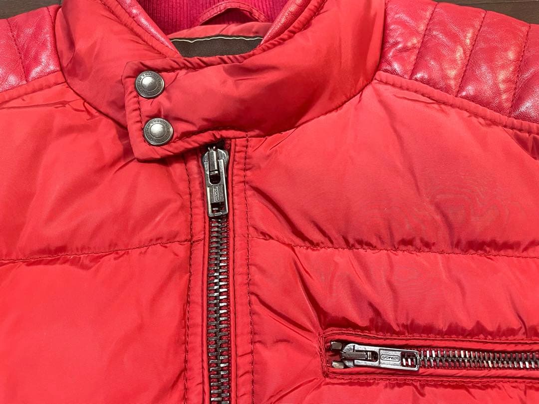 COACH★コーチ★レザー切替ダウン★ライダースジャケット★羊革★M★