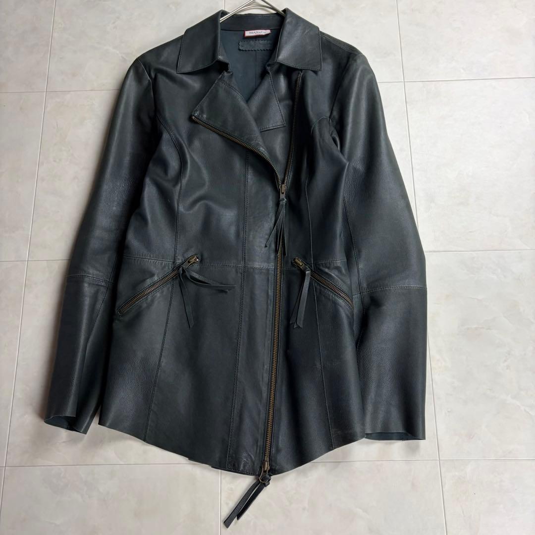 MAX Mara ✨MAX&Co. ラムレザージャケット 羊革 黒 38