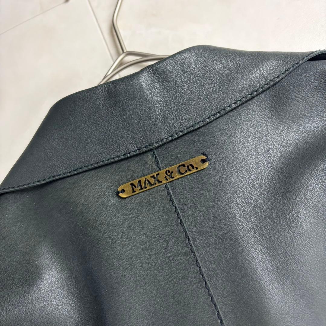 MAX Mara ✨MAX&Co. ラムレザージャケット 羊革 黒 38