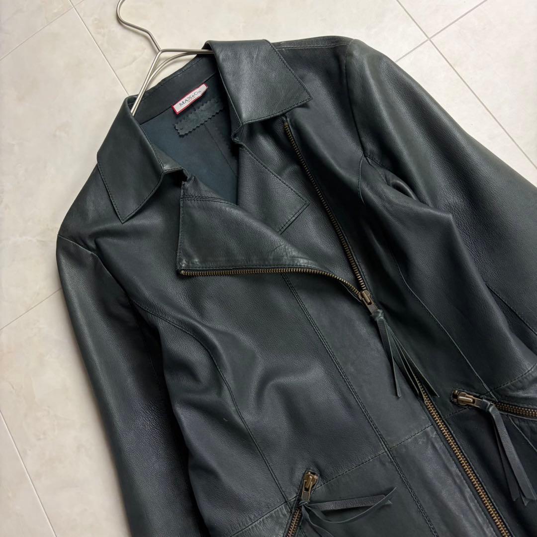 MAX Mara ✨MAX&Co. ラムレザージャケット 羊革 黒 38