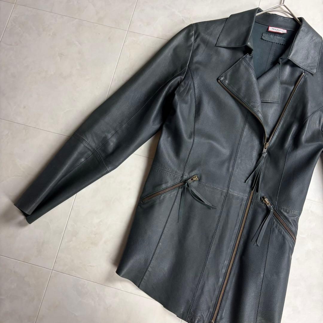 MAX Mara ✨MAX&Co. ラムレザージャケット 羊革 黒 38