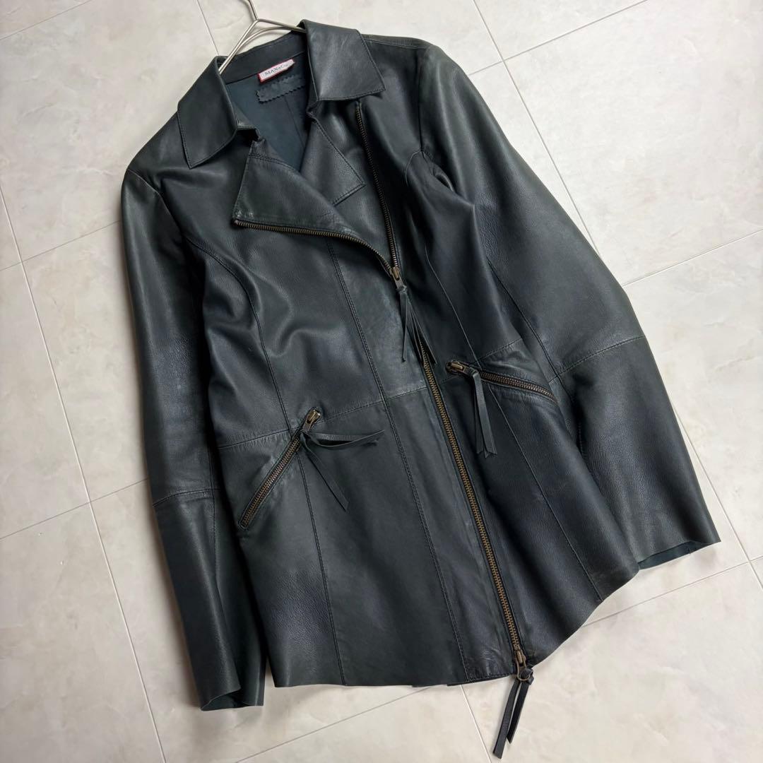 MAX Mara ✨MAX&Co. ラムレザージャケット 羊革 黒 38